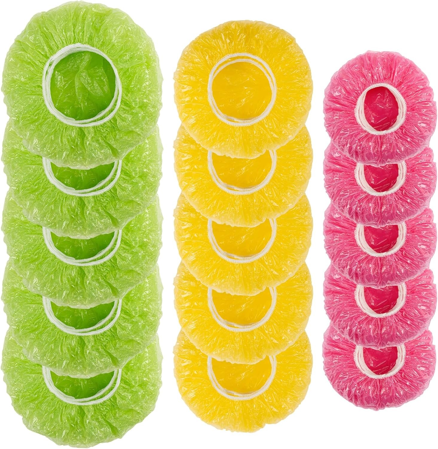60Pcs Bowl Covers Reusable – Plastic Bowl Cover Elastic Fresh Keeping Bags Wrap