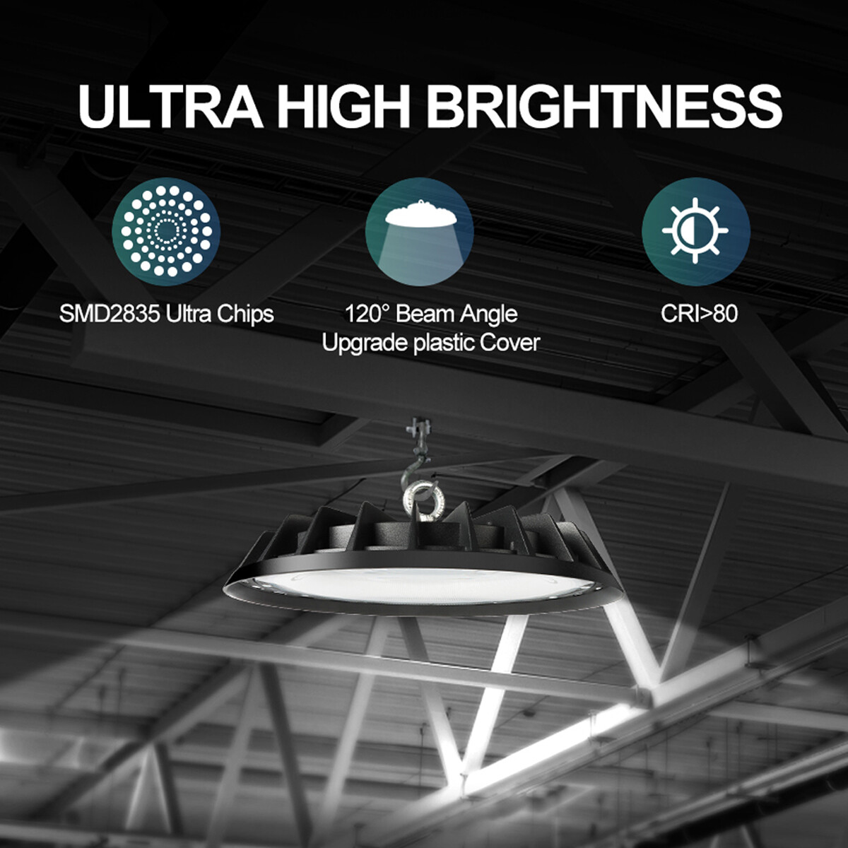 500W UFO Led High Bay Light Commercial Industrial Factory Warehouse Light 5000K