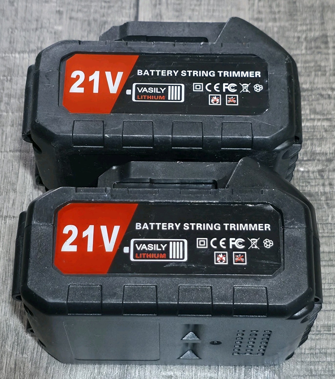2 Pack 21V Vasily 4.0Ah Lithium Battery Replacment Power Share String Trimmer