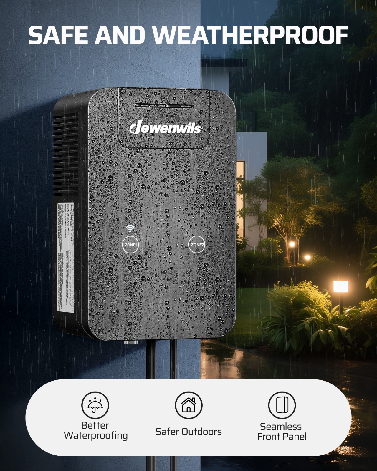 DEWENWILS 300W Low Voltage Landscape Transformer WiFi with 2 Zones, 120V AC