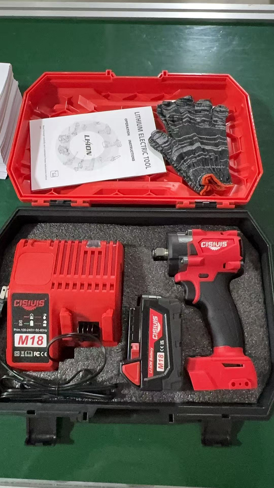 New For Milwaukee 18V 1/2″ High-Torque Impact Wrench Kit with Battery & Charger