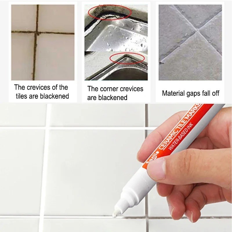 Grout Pen Waterproof Tile Gap Repair Paint Marker Mouldproof Filling Agents us