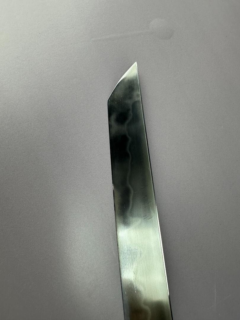 Japanese Maguro Tuna Knife 900mm / 35 in Tamahagane Blue White Steel + Saya
