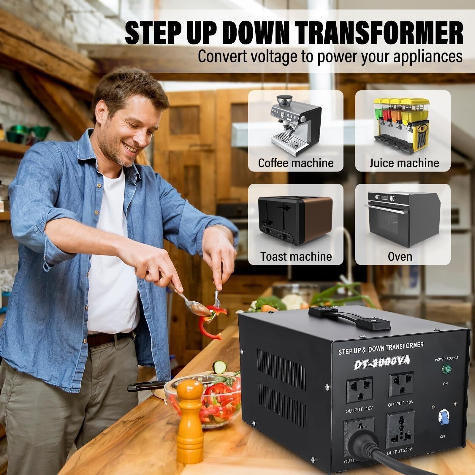 YaeCCC Voltage Converter Transformer Step Up Down 3000W 220V-110V 110V-220V