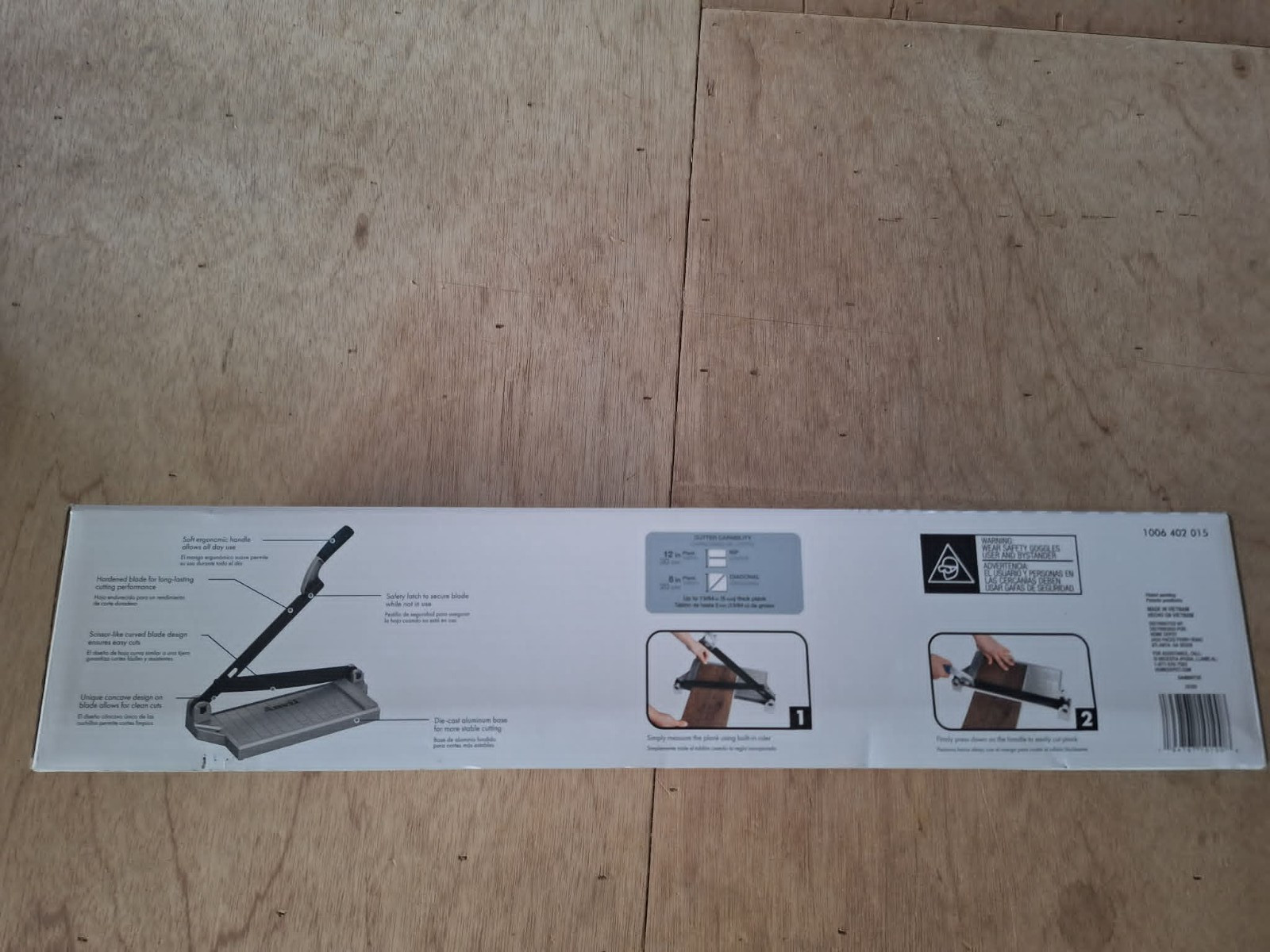 12 in. Steel Blade Vinyl Cutter for LVP, LVT, SPC, and VCT Vinyl Flooring