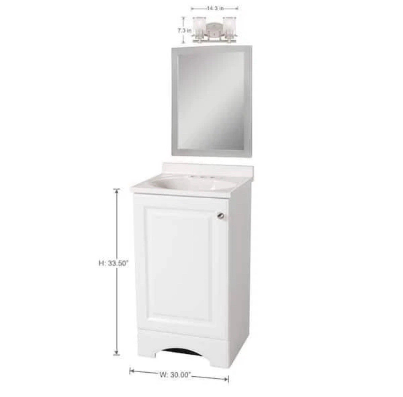 Hampton Bay Truitt 14.2 in. 2-Light Brushed Nickel Modern Vanity Light