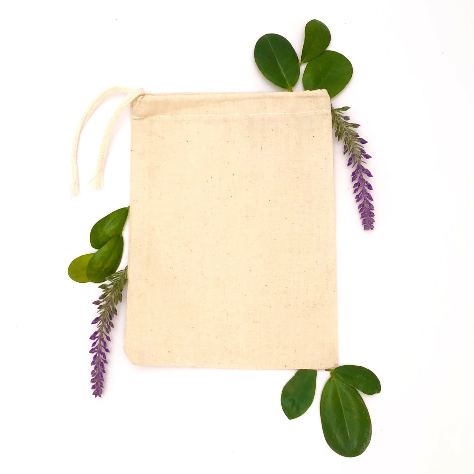 100% Cotton Reusable Produce Muslin Bags – Multipurpose Drawstring Storage Pouch