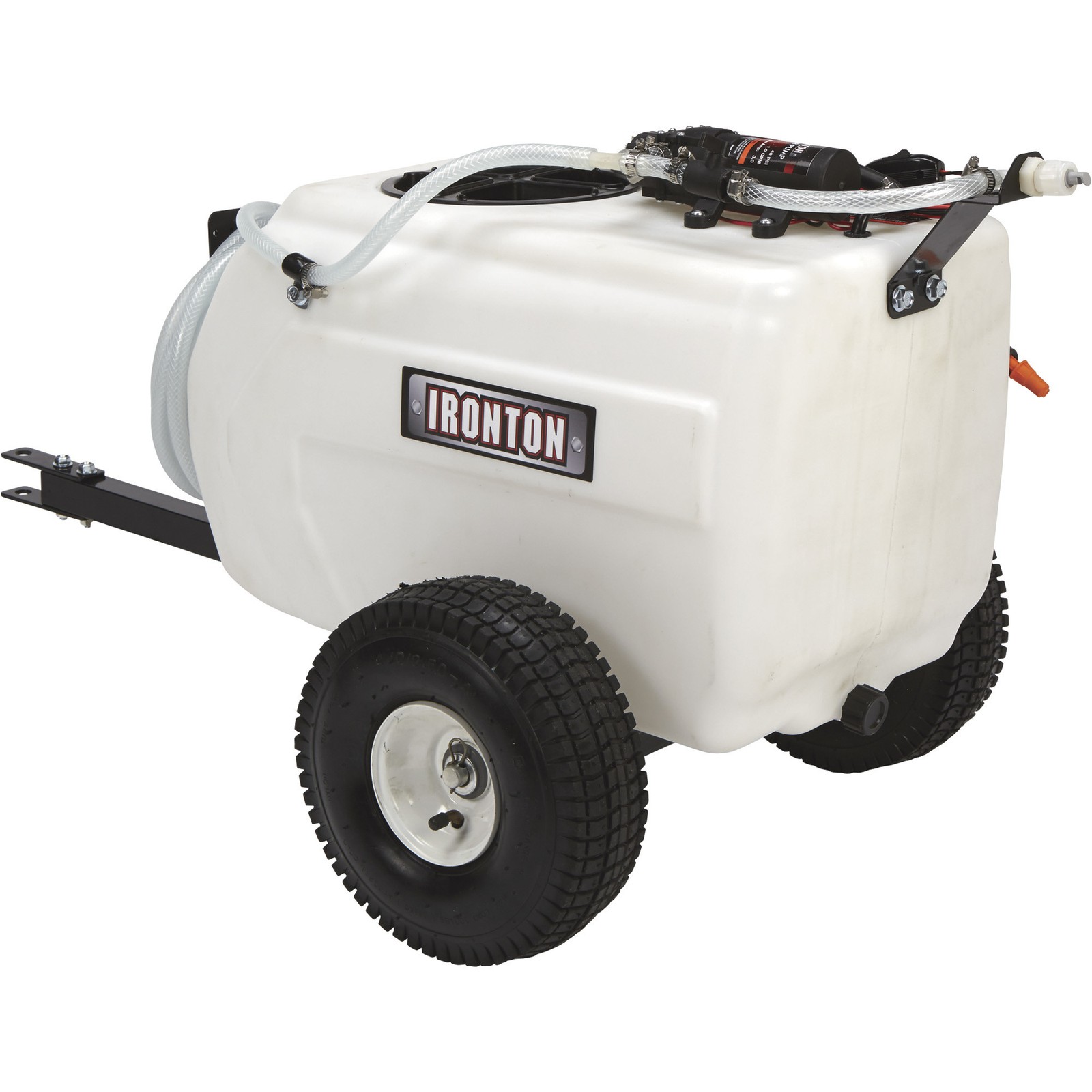 Ironton Tow-Behind Trailer Broadcast and Spot Sprayer, 13 Gallons, 1 GPM, 12