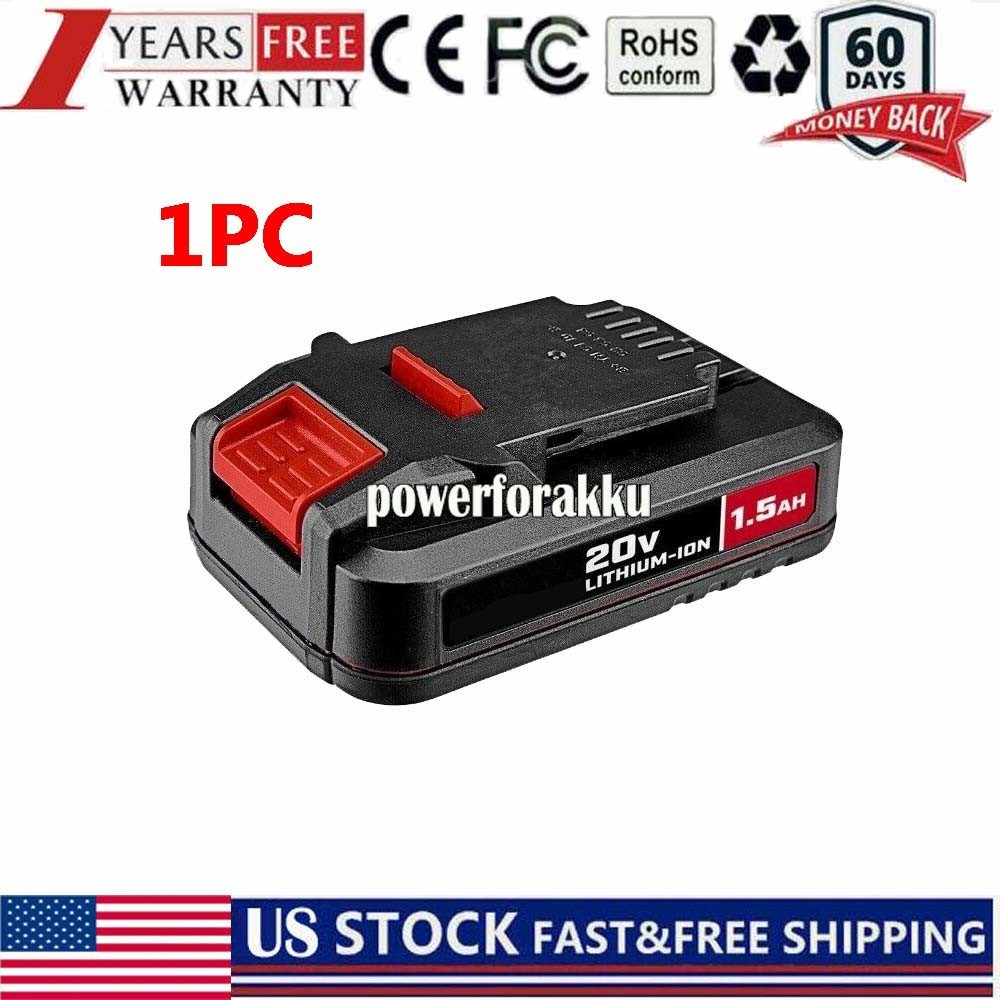 20V 1500mAh Hypermax rechargeable Lithium-Ion Battery for BAUER 20V 1.5AH tools