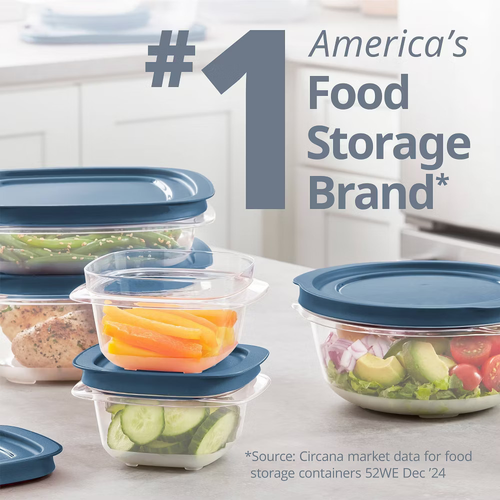 Rubbermaid Easy Store 20pc Large Rectangle Food Storage Container Set