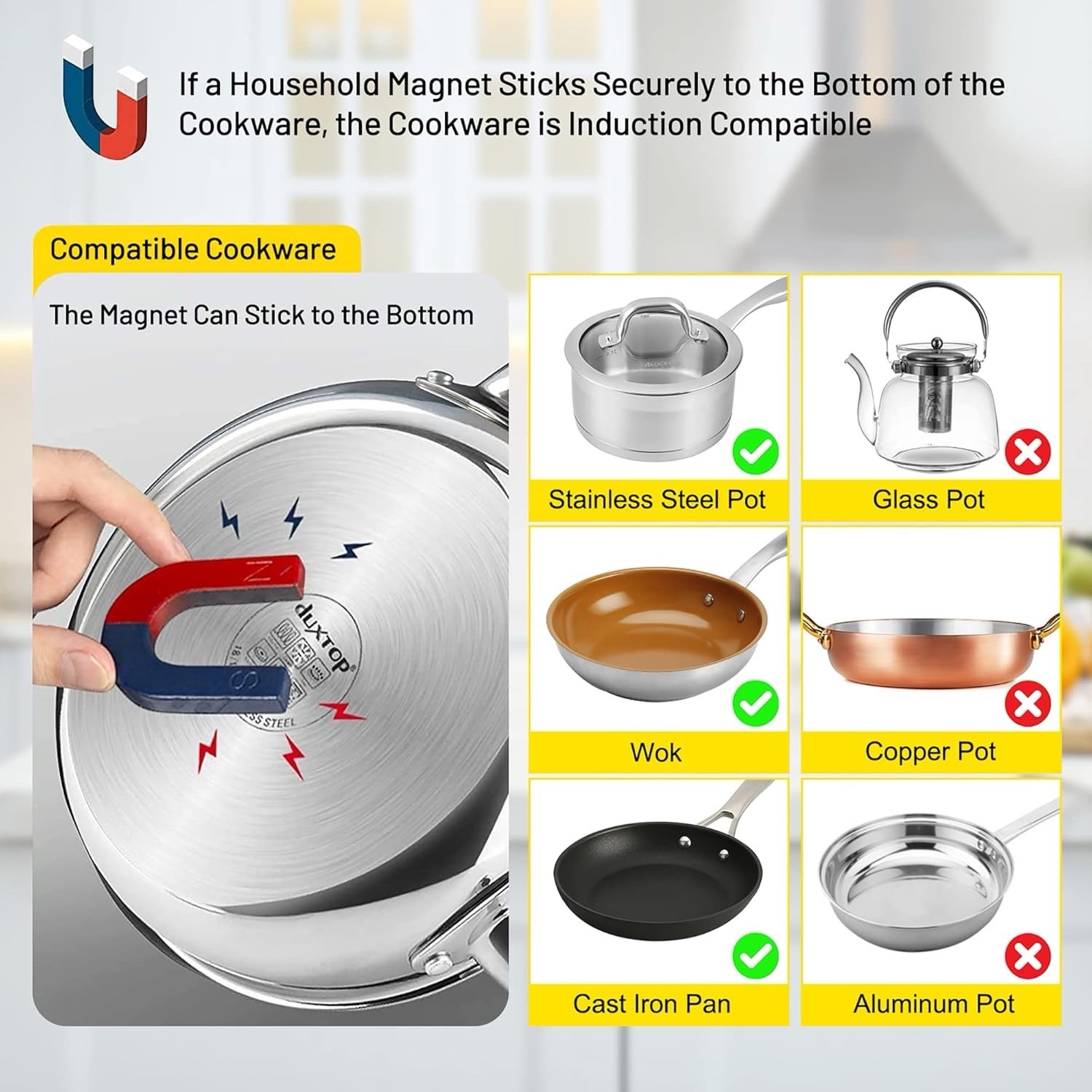Duxtop 1800W Induction Cooktop 2 Burner Portable Touch Control Timer