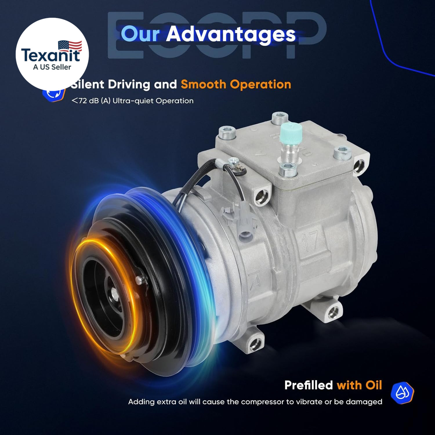 A/C Compressor with Clutch 1996-2002 for Toyota 4Runner 2.7L 3.4L AC Compressor