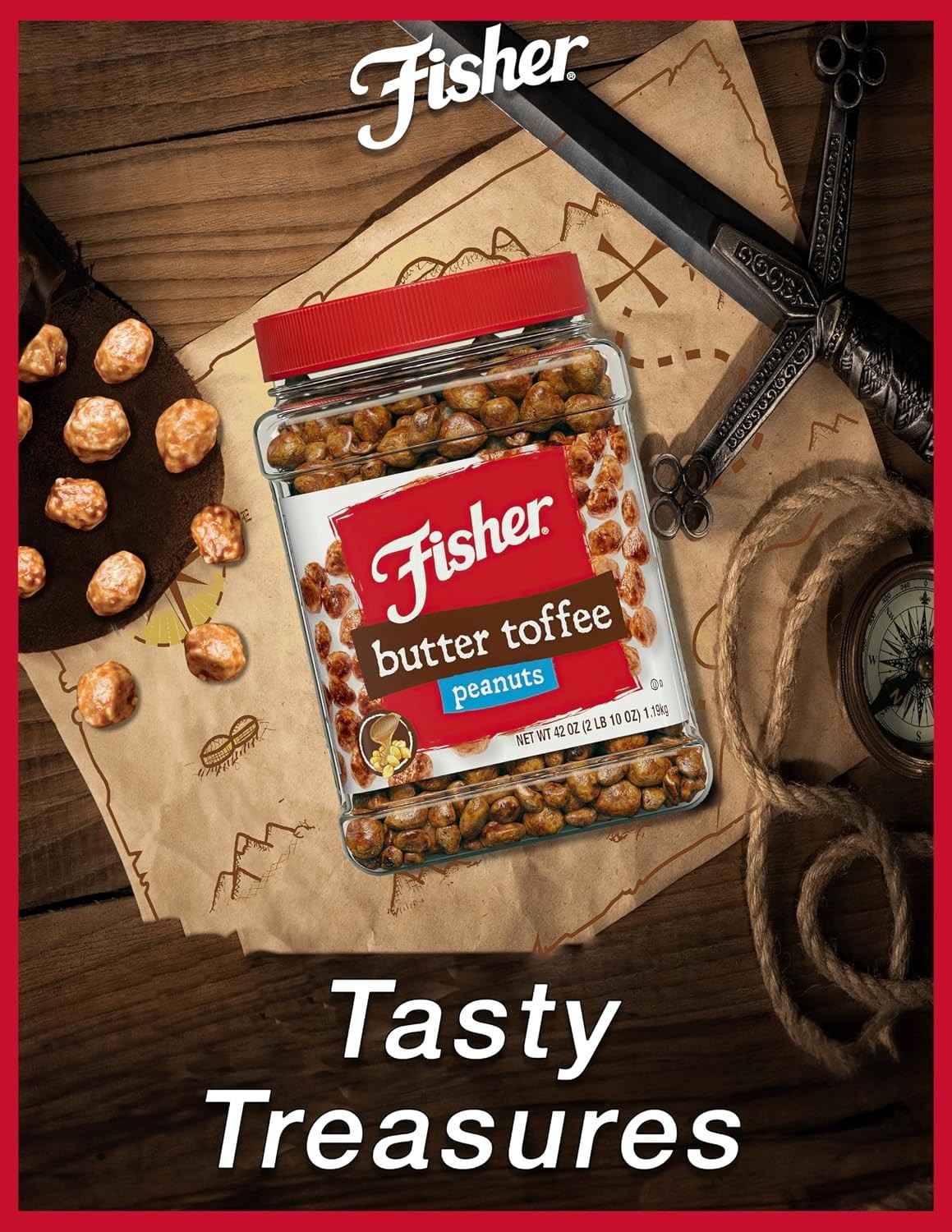 Protein-Packed Butter Toffee Peanuts, 42oz x 6
