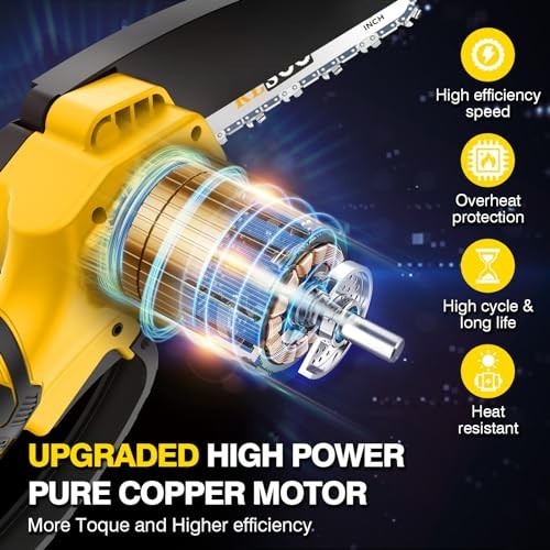“Cordless Chainsaw for DeWALT 20V Max Battery 6-Inch Hand-held Mini Pruning Saw