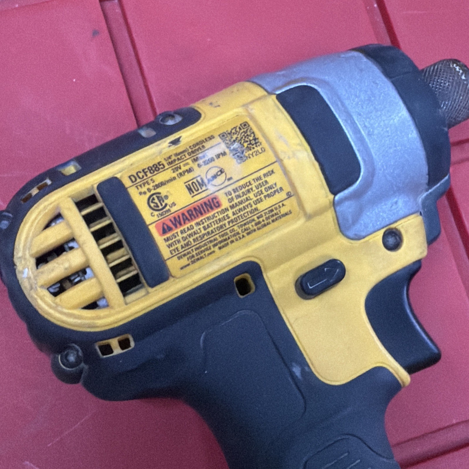 DEWALT DCF885 1/4″ 20V MAX CORDLESS IMPACT DRIVER **TOOL ONLY** TESTED