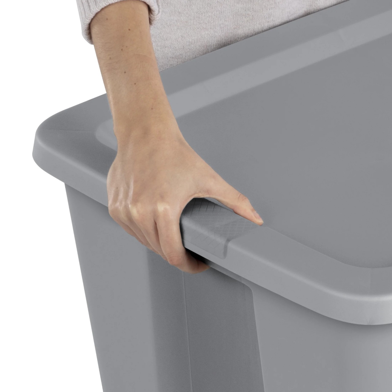 Extra Large Storage Bin, 30 Gallon Plastic Storage Container with Snap-On Lid, G