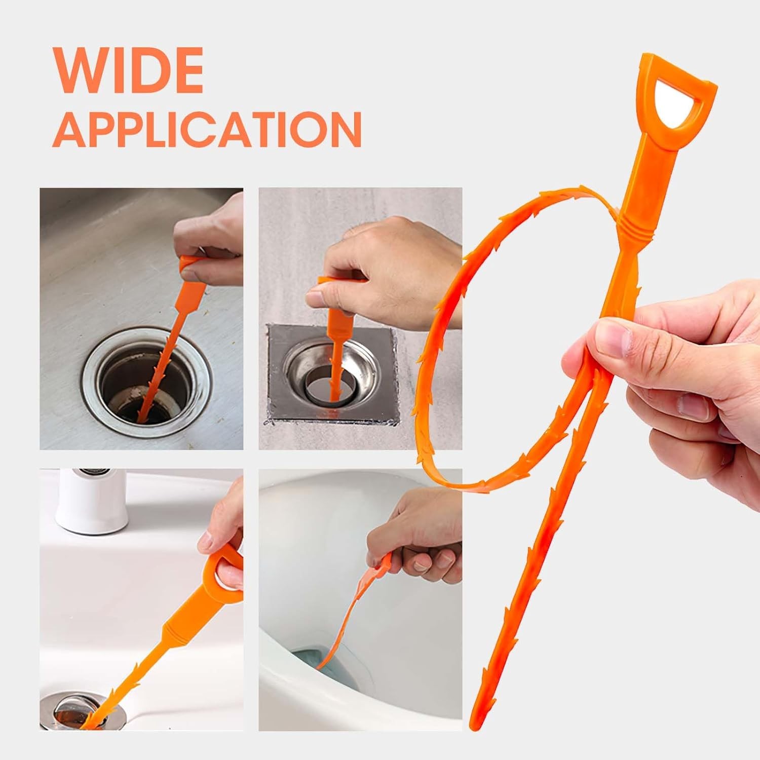 Drain Hair Catcher 20 Inch Drain Snake Shower Drain Hair Trap Clog Remover Lot