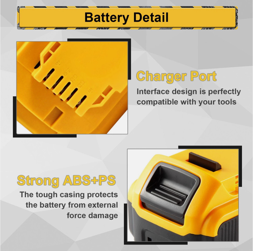 4x 8Ah Lithium Battery for DeWalt 20V MAX DCB206 DCB204 DCB200 & DCB104 Charger