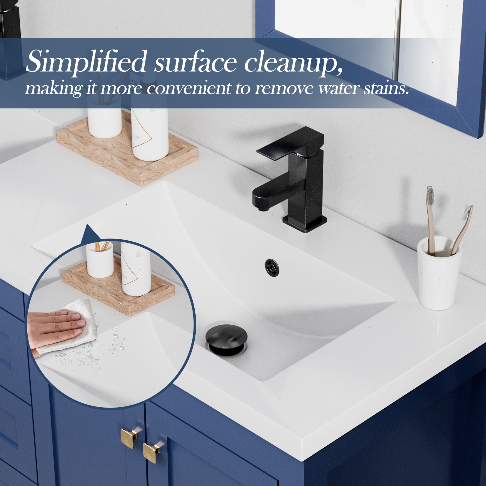60″ Double Sink Vanity Top Undermount Bathroom Sink