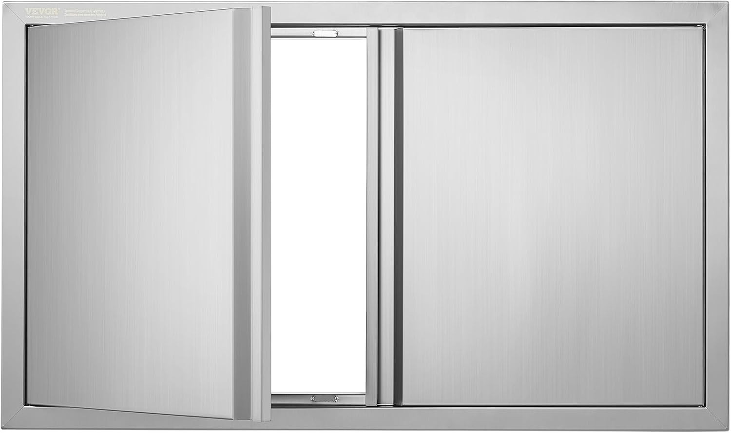 Versatile 36W x 21H Stainless Steel Door for BBQ Islands & Grilling Stations