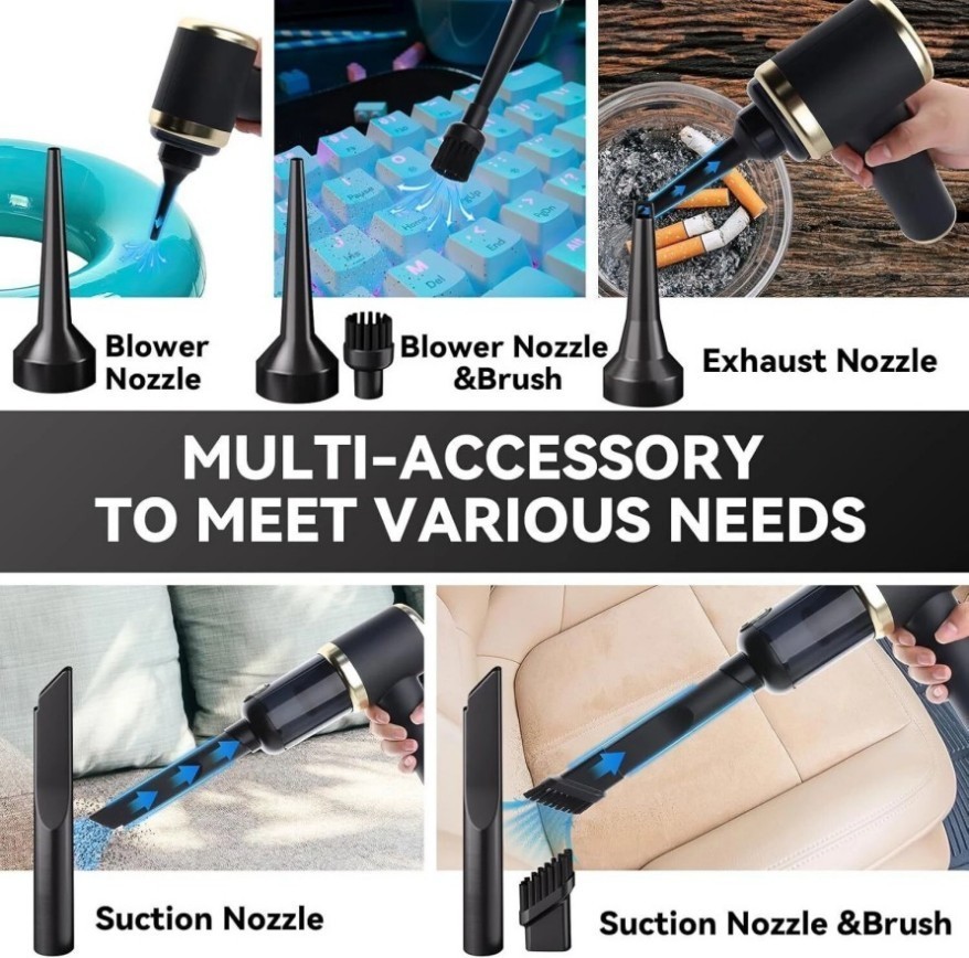 9 In1Mini Portable Cordless Handheld Air Blower & Vacuum Cleaner for Home&Car&=#