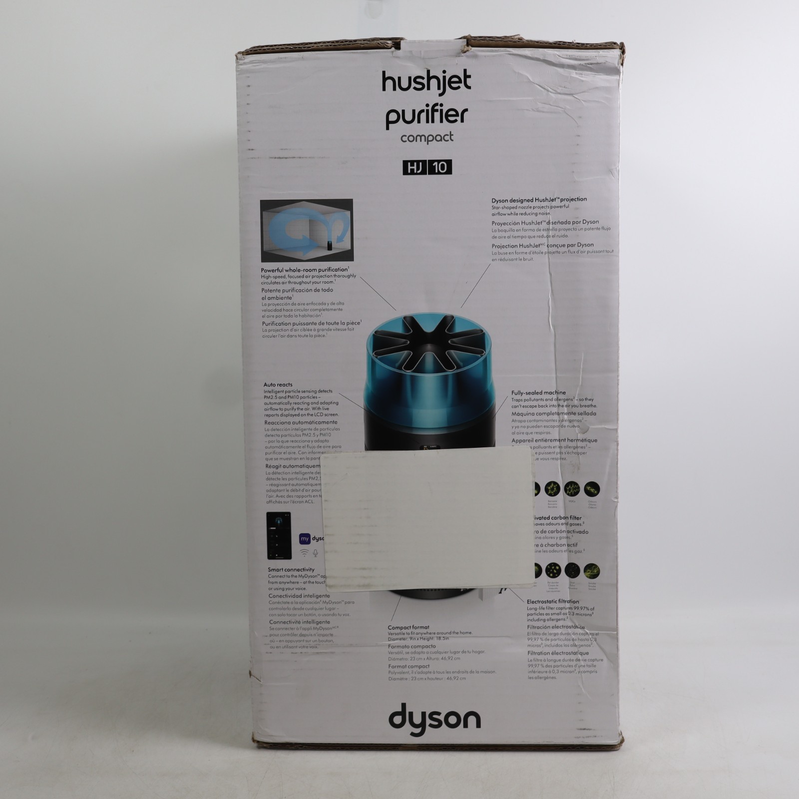 Dyson Hushjet Compact Purifier, Engineered for Powerful Whisper-quiet Black/Teal