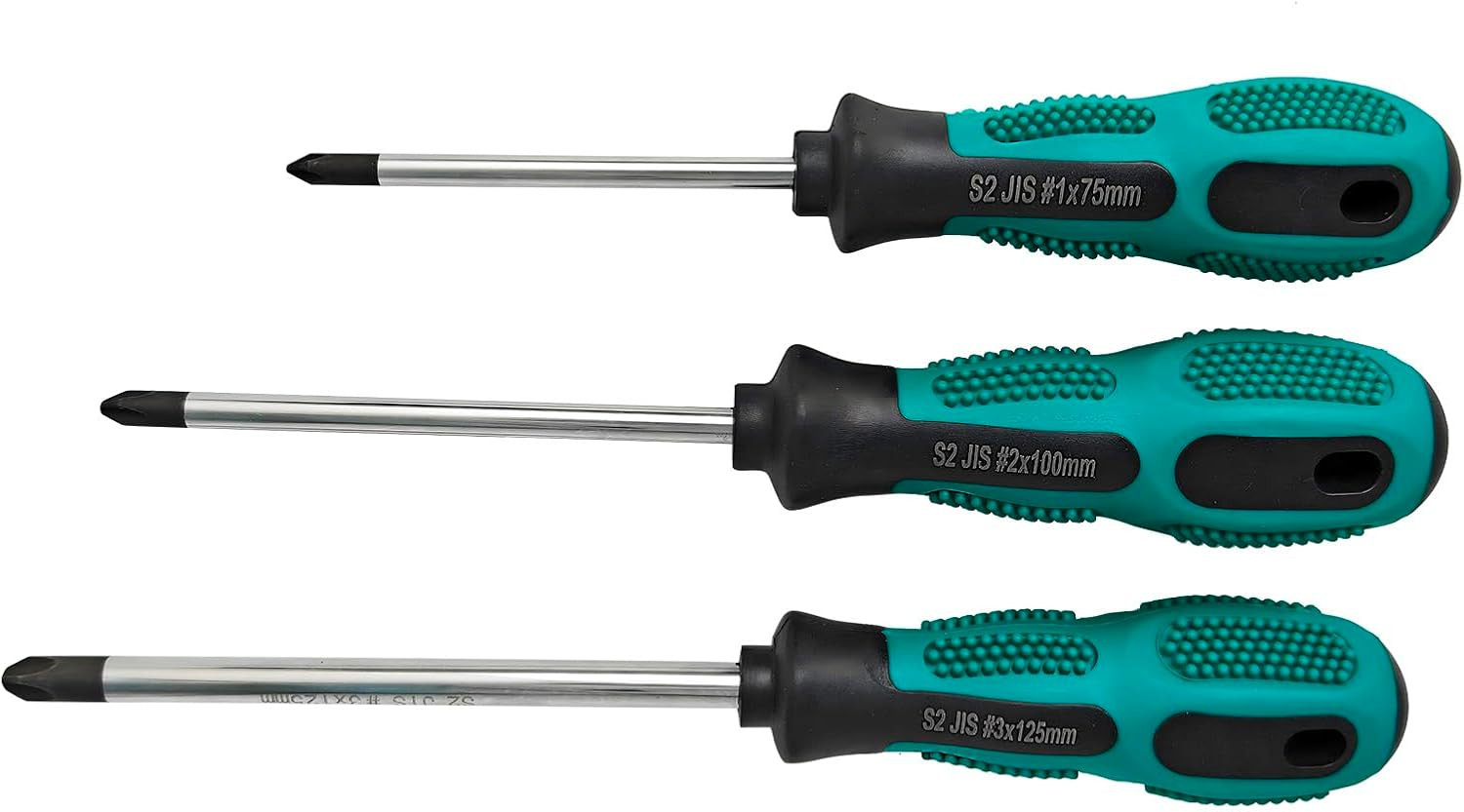 JIS Screwdriver Set (3Pcs #1#2#3) – Magnetic Tips, S2 Alloy Steel, Meets JIS B46