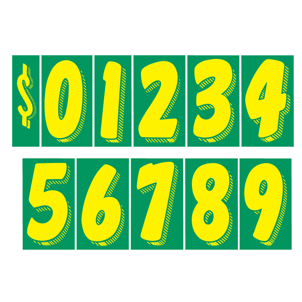 Car Dealer Windshield Stickers 13 Dozen Pricing Numbers 7.5 Inch Dealership Tags