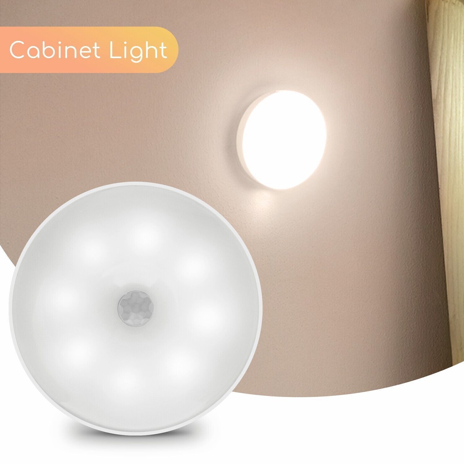 Rechargeable LED Motion Sensor Under Cabinet Closet Light USBCharge Kitchen Lamp