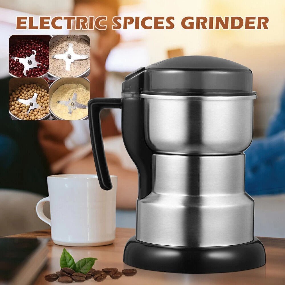 Electric Coffee Bean Grinder Nut Seed Herb Grind Spice Crusher Mill Blender