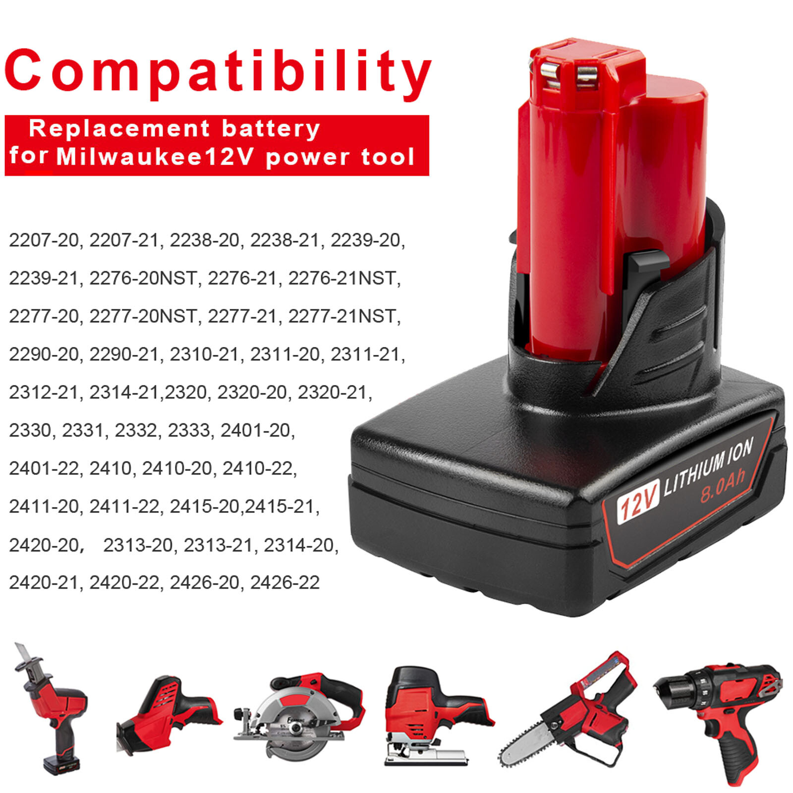 Battery for Milwaukee M12 48-11-2460 48-11-2480 12V XC Lithium Drill Brand New