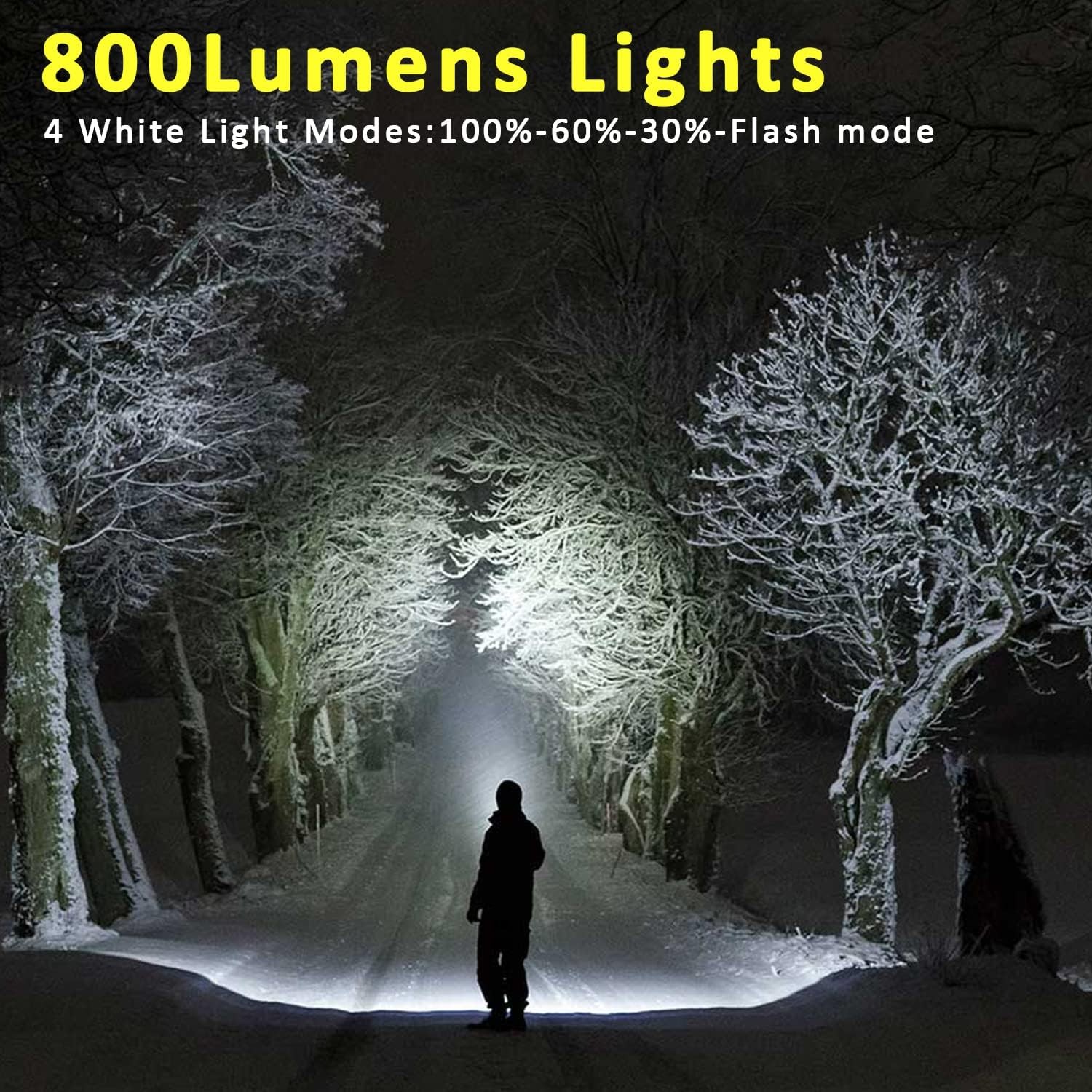 4PCS 800 Lumens Mini COB Flashlights Bright Rechargeable Keychain Flashlight