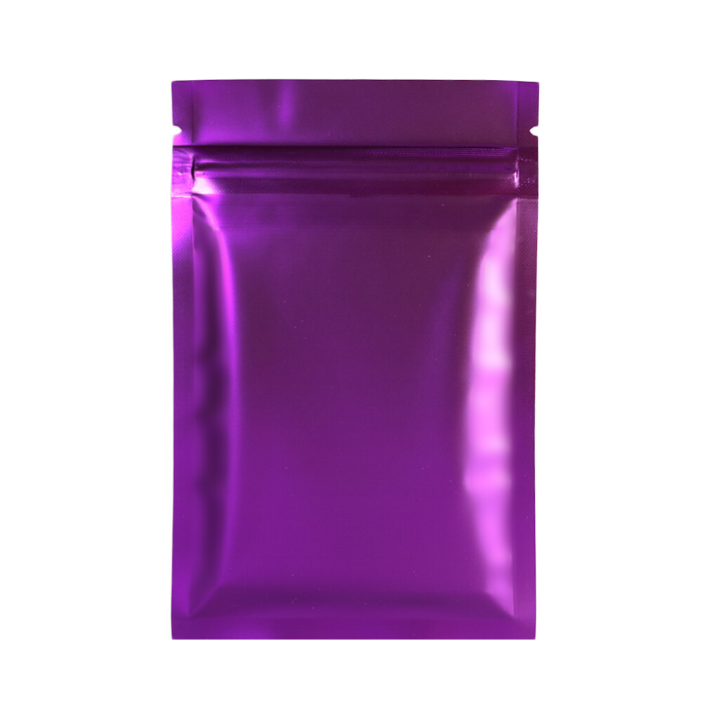 Matte Purple Barrier Resealable Snack Storage Bags Gram Oz Eighth Quarter Sizes