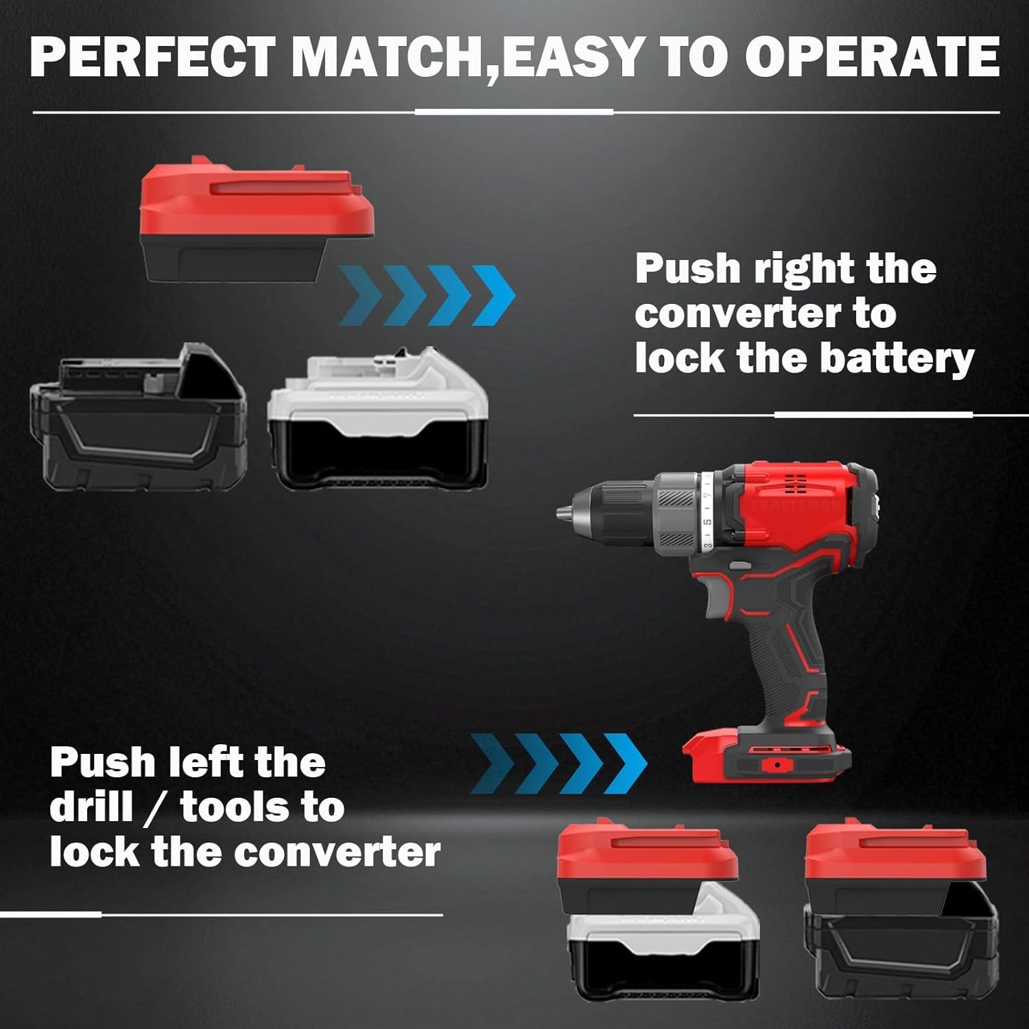 Battery Adapter for Milwaukee 18V Li-ion Battery to for Craftsman 20V Tool