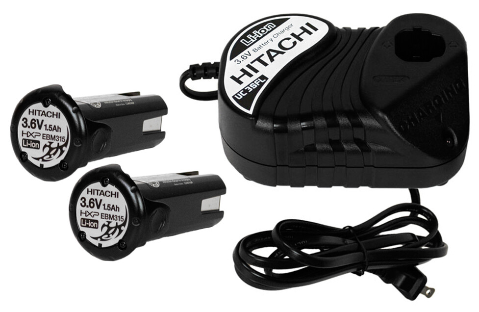 Hitachi Metabo EBM315 Li-Ion 3.6V Battery 2Pk and UC3SFL Charger for DB3DL2