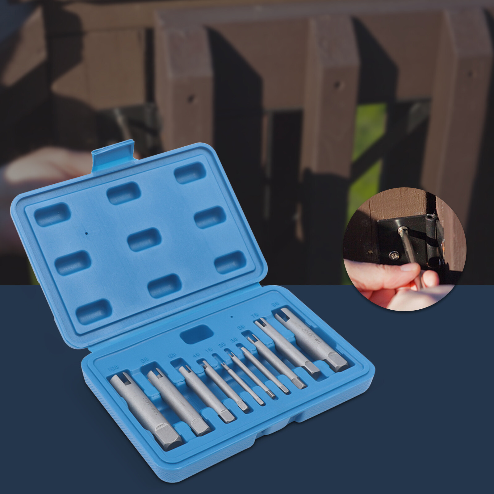 10pcs Broken Tap Extractor Removal Kit Screw Extractor Set 3/4 Claws 1-10#+Box