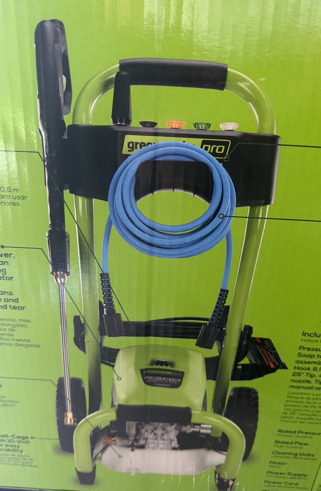 GREENWORKS PRO SERIES 2300-PSI 2.3-GPM Cold Water Electric Pressure washer