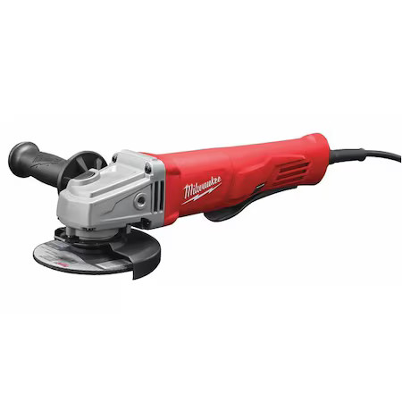 Milwaukee Tool 6142-30 11 Amp Corded 4-1/2″ Small Angle Grinder W/Lock-On