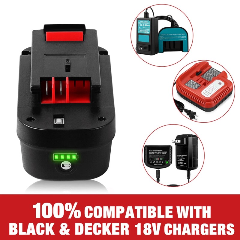 1-2PCS 18V for Black and Decker HPB18 18 Volt 8.0Ah Battery HPB18-OPE 244760-00