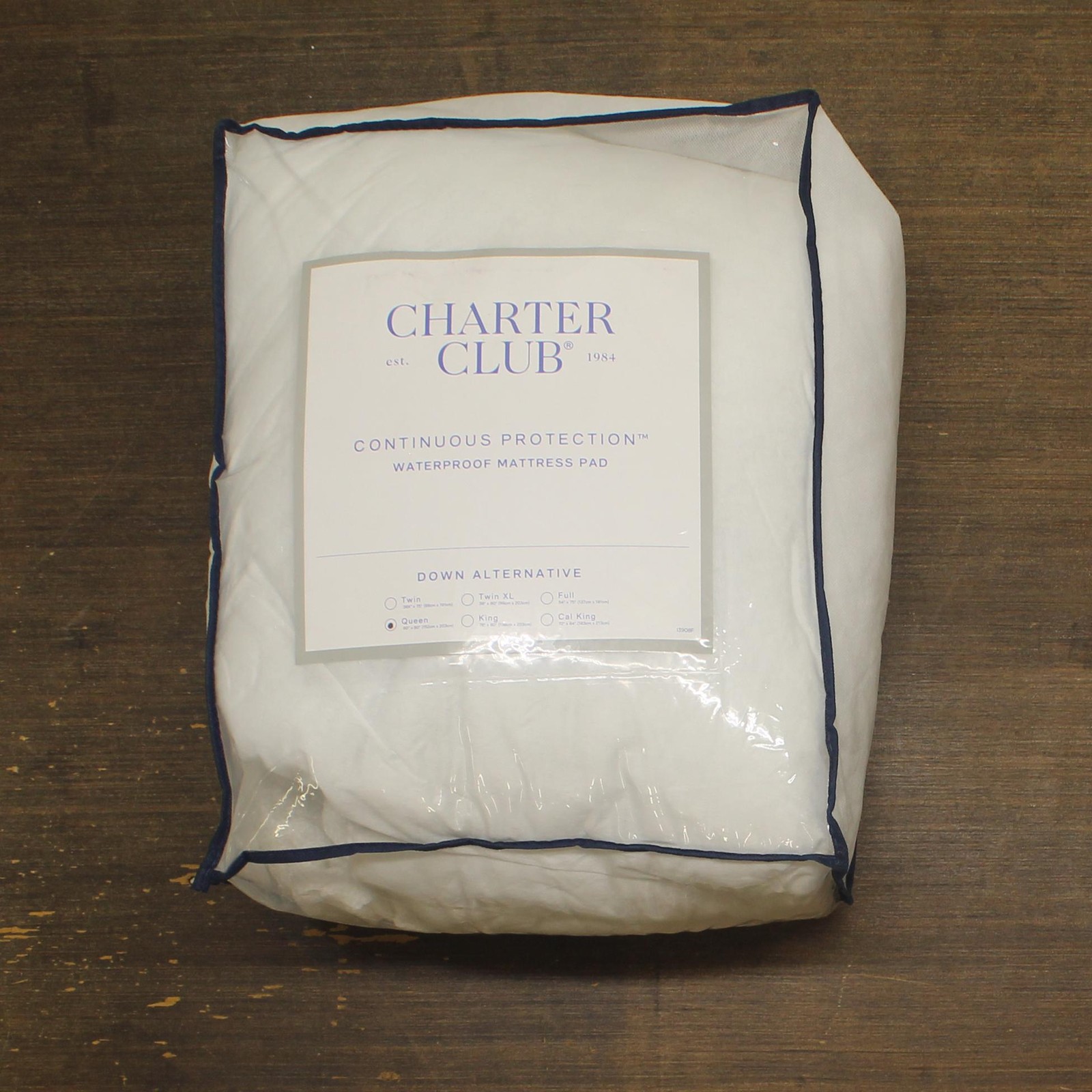 charter Club Continuous Protection Waterproof Mattress Pad LiquiDry White Queen