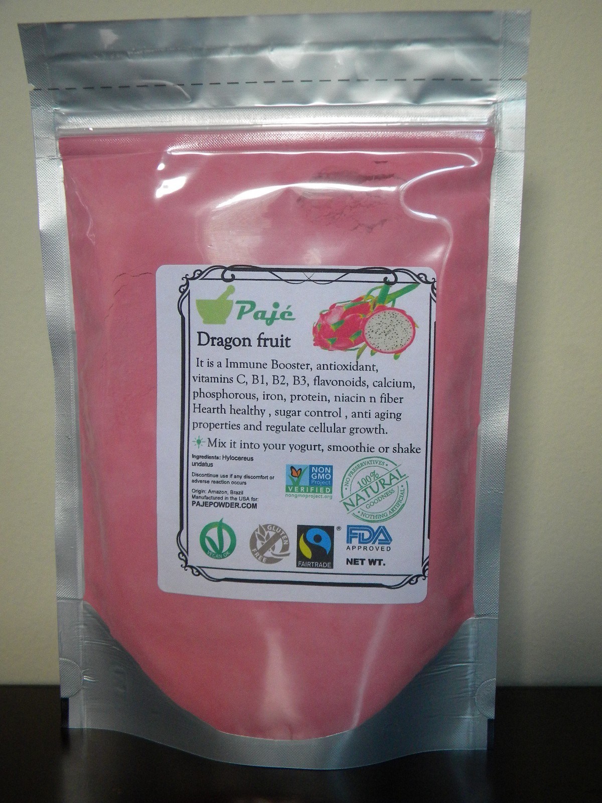 DRAGON FRUIT PINK powder 8oz 16oz 1lb 32oz 2lb 4lb 10lb 55lb FREEZE DRIED PAJE