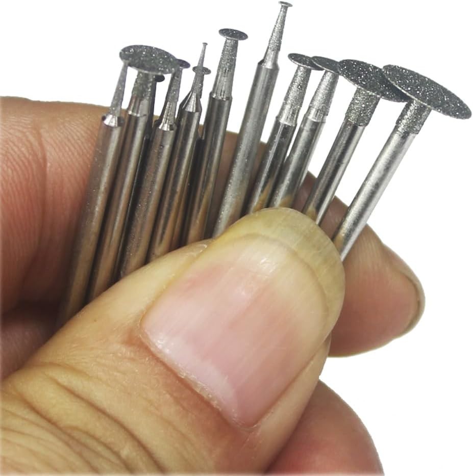 Versatile 13-Pc Diamond T Shape Burrs – Perfect for Stone, Glass & Metal Crafts