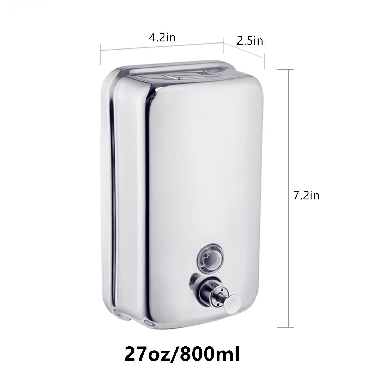 800ml/ 1000ml Soap Dispenser Wall mount, 304 Stainless Steel, Bathroom, Shampoo