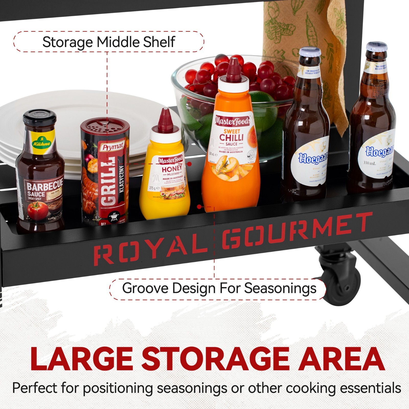 Royal Gourmet 28-Inch 3-Burner Propane Gas Griddle with Collapsible Side Shelves
