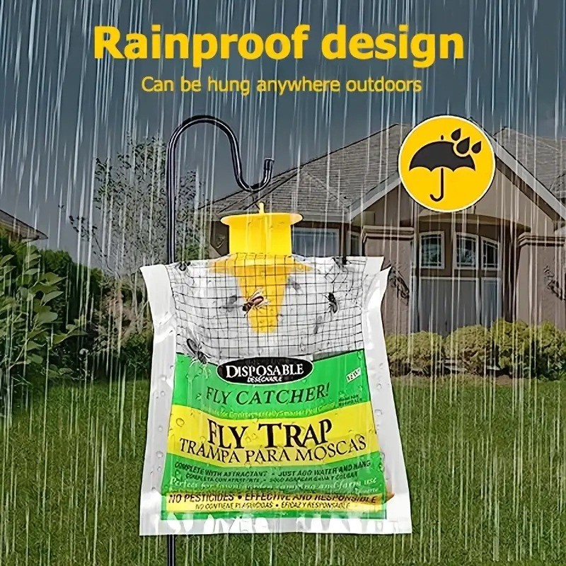 NEW 10 pack Outdoor Fly Traps Disposable Hanging Outdoor Catcher Bag Mosquito