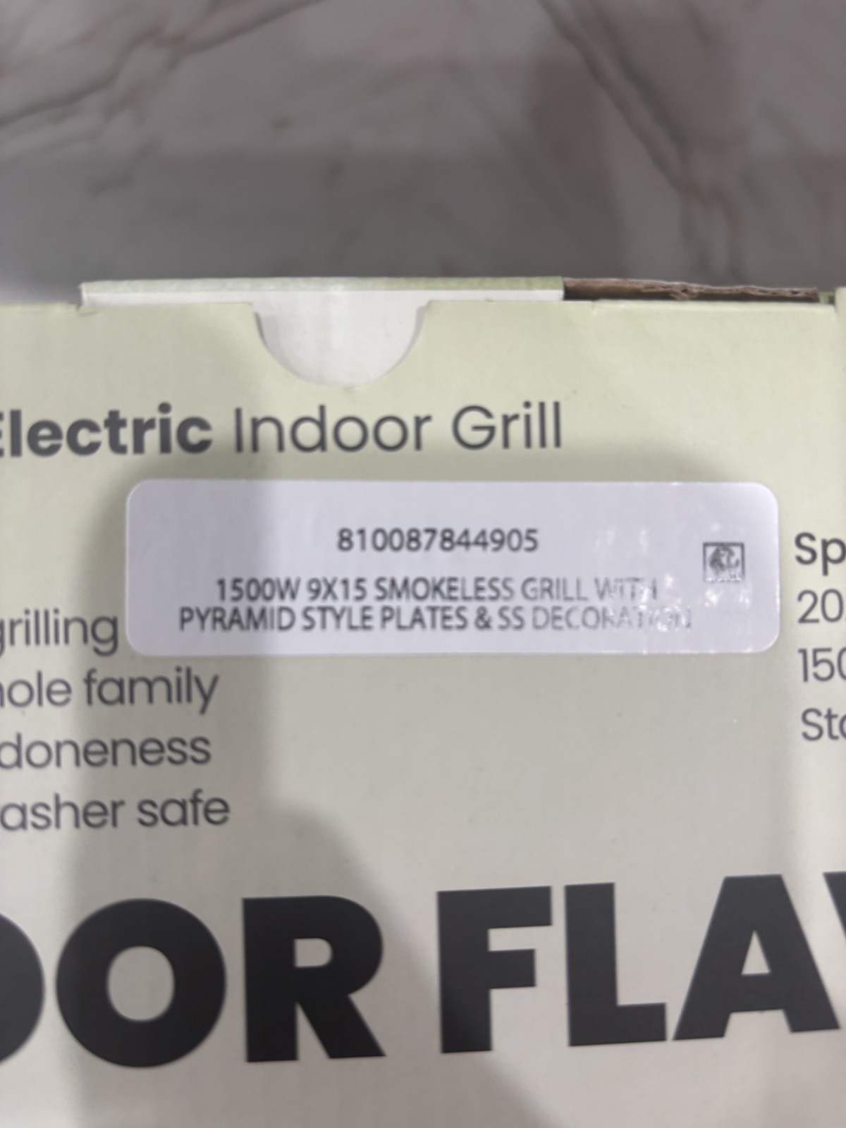 Chefman 6 Serving Electric Indoor Grill W/ Temperature Control Smokeless Stainl.
