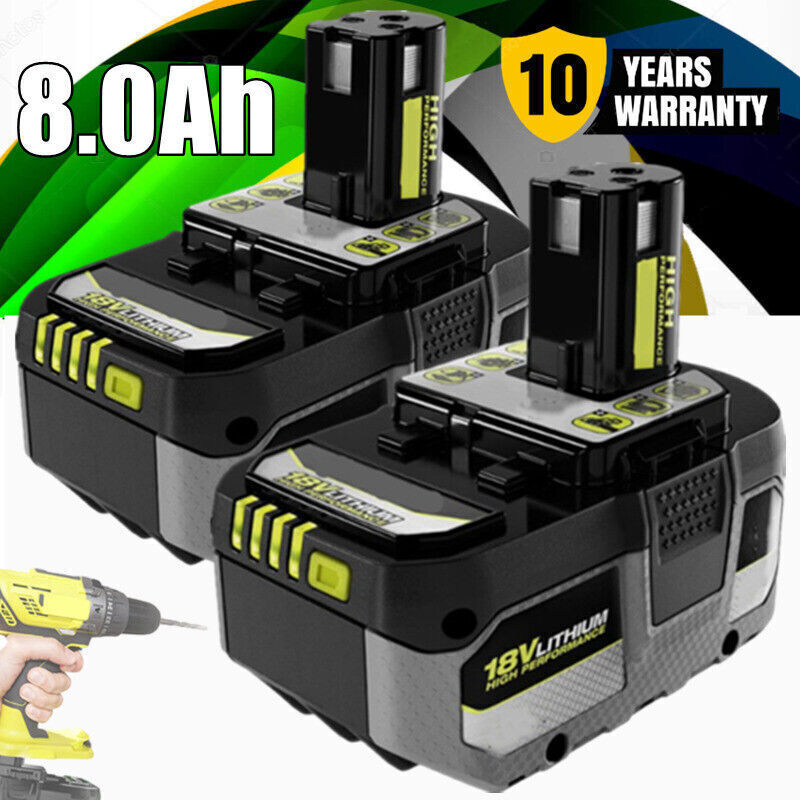 1~4x For Ryobi PBP003 PBP005 8Ah 18V Lithium-ion High Performance PBP002 Battery