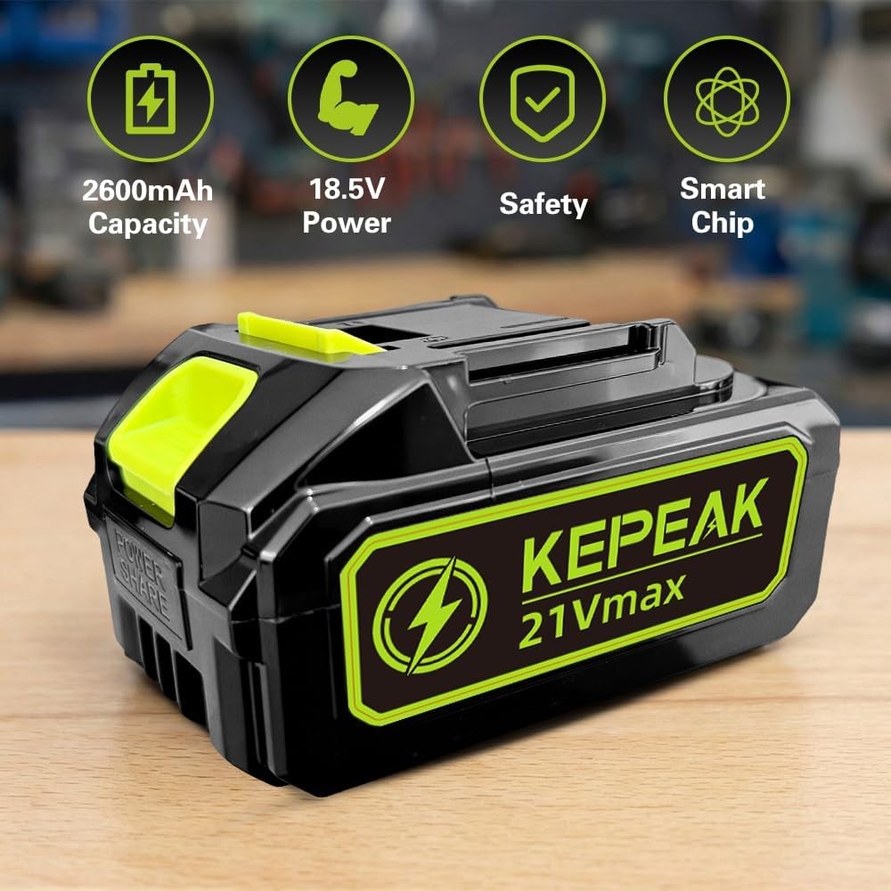 21V Lithium-ion Battery Replacement & Backup Battery with LED Power Indicator