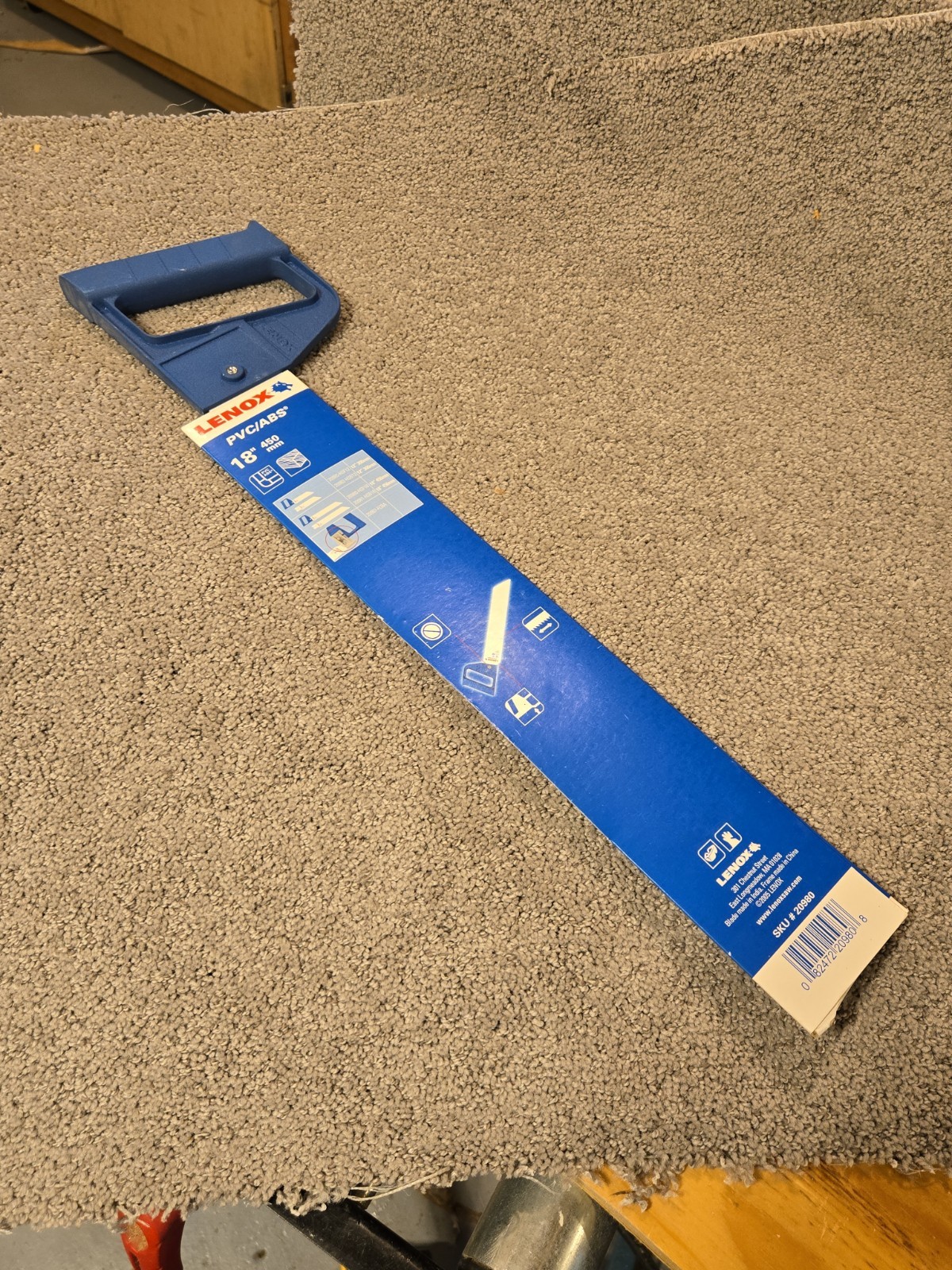 Lenox PVC/ABS 18in Plastic Pipe Hand Saw 20980