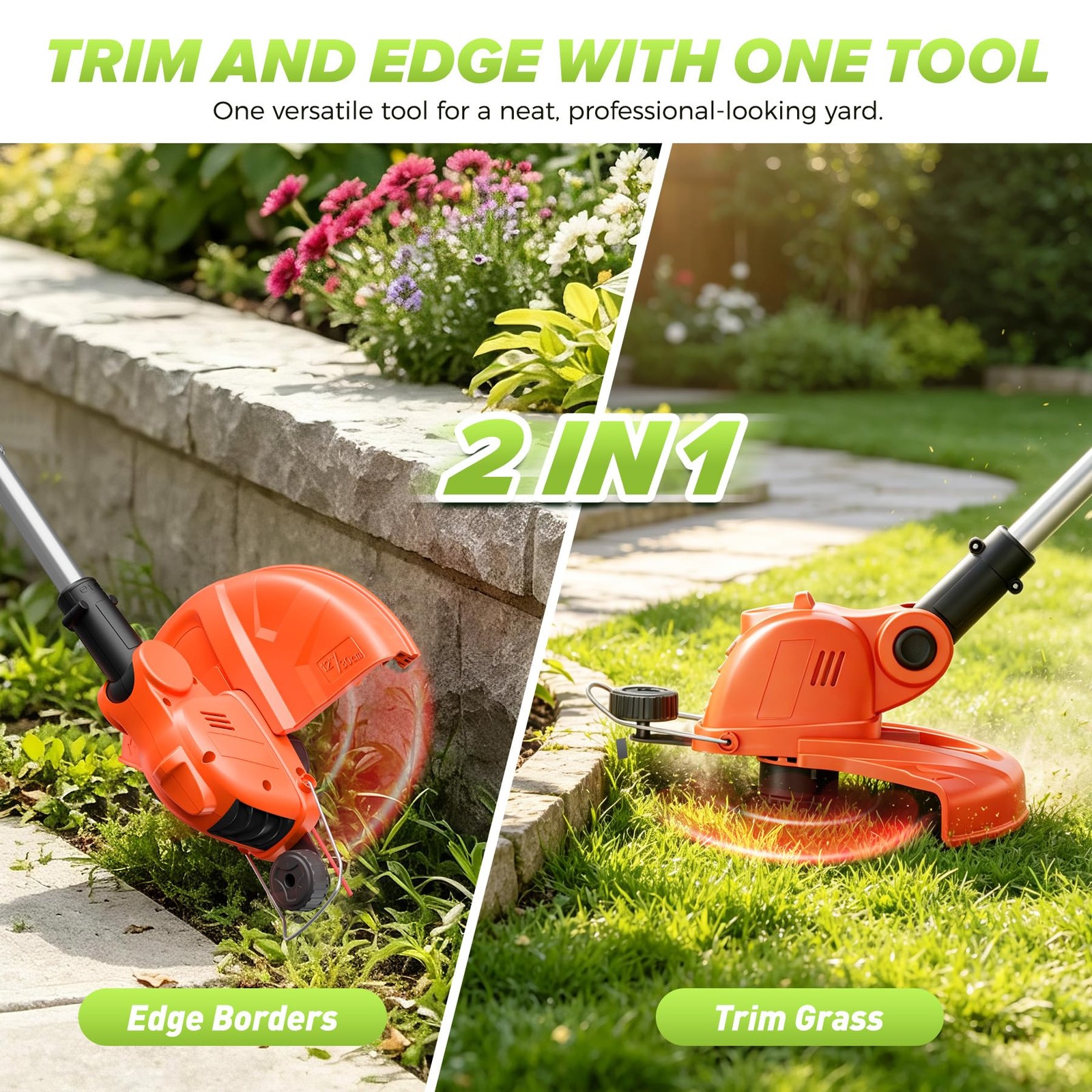 GARDBUD Cordless Weed Wacker String Trimmer